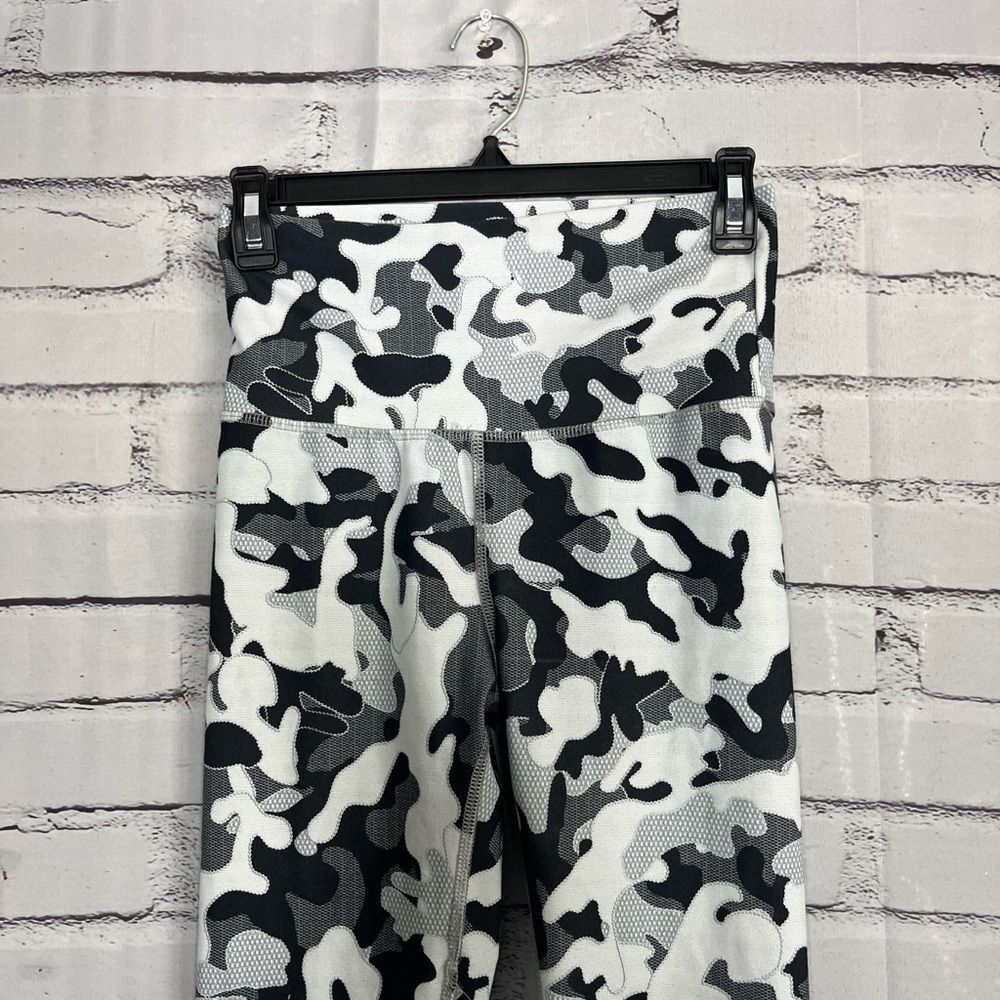 Evolution and Creation Black White Abstract Leggings SZ S High Waist Y2K Yoga - Picture 5 of 13